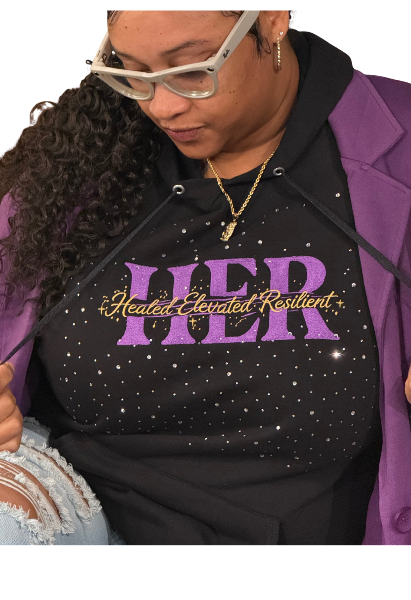 HER Hoodie – Healed. Elevated. Resilient.